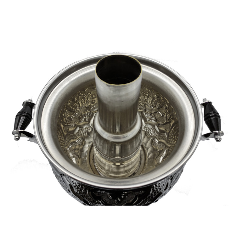 سماور گازی شاهکار مدل مهدیس قلمزده گل و مزغ 8 لیتری