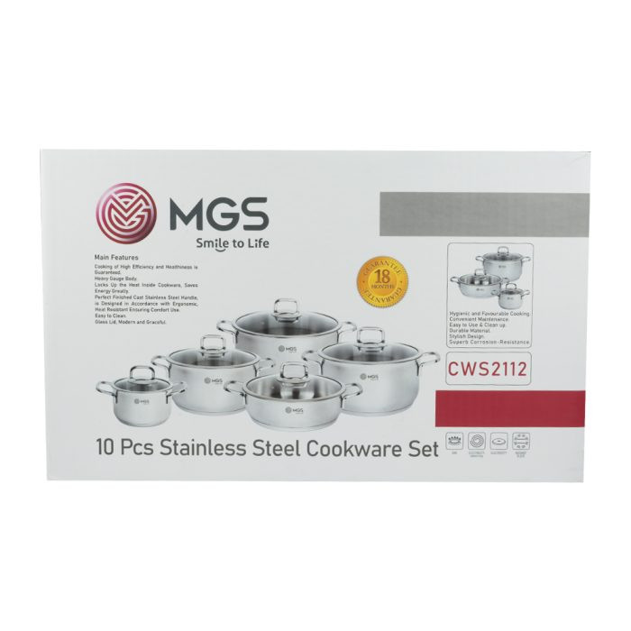 سرویس قابلمه 10 پارچه استیل کد CWS2112