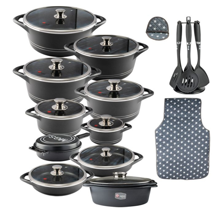 سرویس قابلمه برند ام جی اس ۳۳ پارچه طرح ایتالیا B