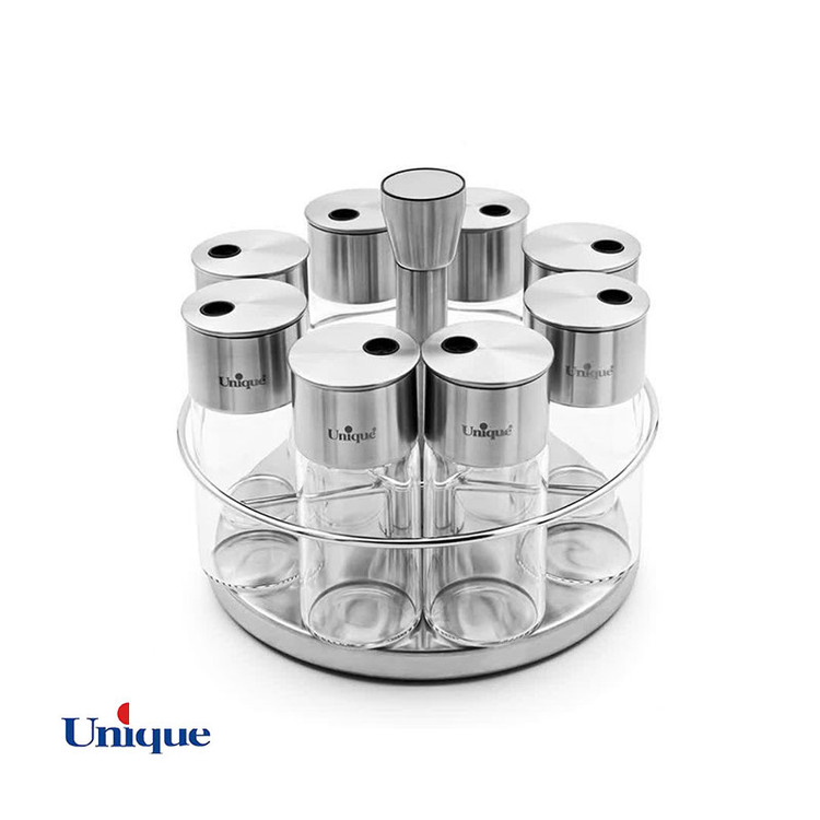 ست ادویه 8 عددی استیل گردان یونیک UN-1622