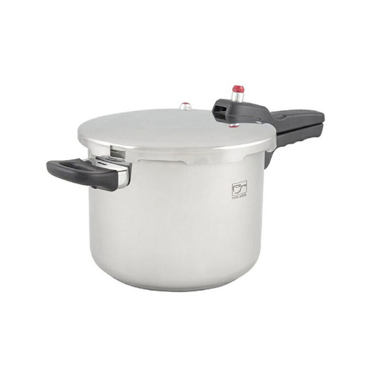 زودپز استیل کف سه لایه ۶ لیتری پارس همراه با درِ پیرکس سایز ۲۲