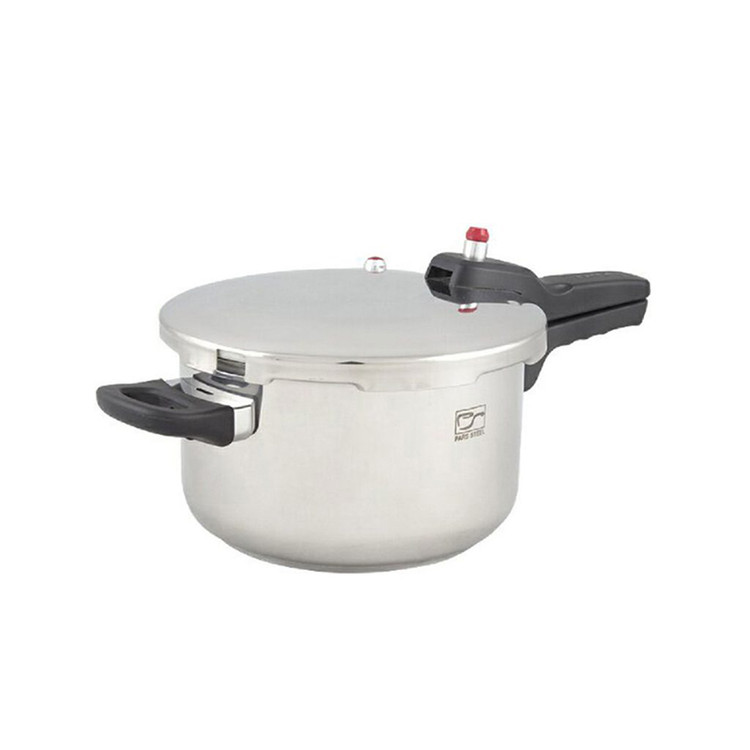 زودپز استیل کف سه لایه پارس ۴/۵ لیتری با در پیرکس