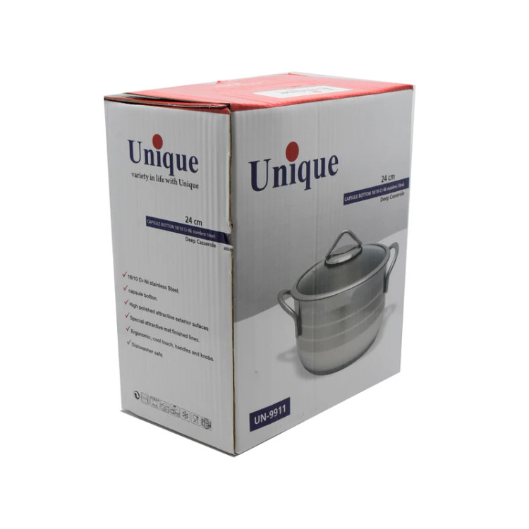 قابلمه استیل برند یونیک کد 9911 سایز 24