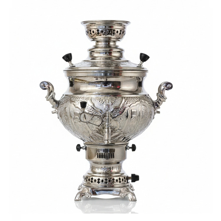 سماور برقی شاهکار قلمزده آنتیک 12 لیتری