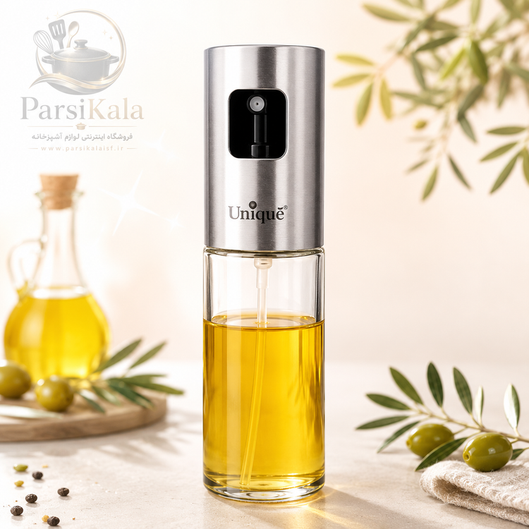 اسپری روغن برند یونیک کد UN_2050 اسپری روغن یونیک، اسپری روغن UN-2050، خرید اسپری روغن، اسپری روغن شیشهای، روغن پاش آشپزخانه، اسپری روغن هواپز، اسپری روغن سالاد، روغن ریز یونیک، اسپری روغن رژیمی، اسپری روغن آشپزخانه