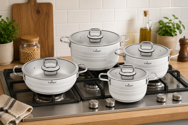 سرویس قابلمه استیل برند یونیک Unique مدل ۹۹۸۰