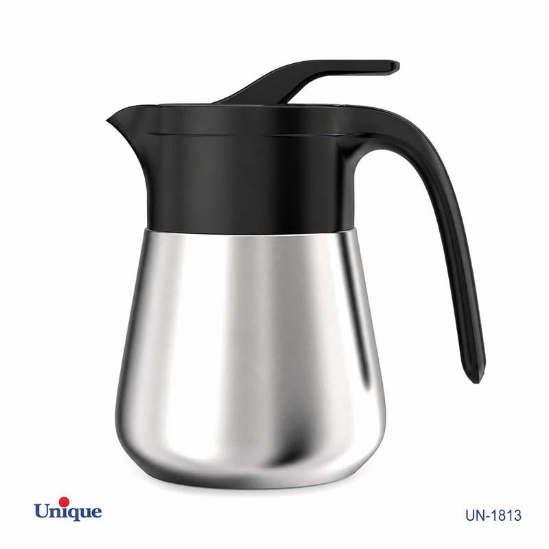 فلاسک استیل یونیک Unique بدون شیشه 0.5 لیتری مدل UN-1813 | دوجداره با عایق حرارتی