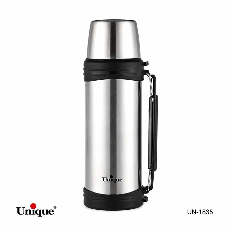 فلاسک استیل یونیک Unique بدون شیشه 1 لیتری  کوهستان مدل UN-1835 | دوجداره با عایق حرارتی
