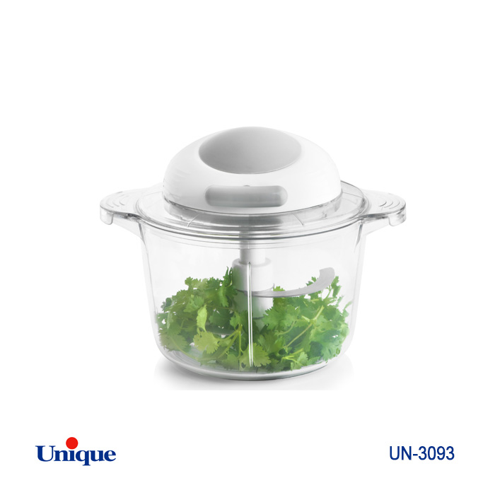 خردکن دستی یونیک Unique مدل هلالی UN-3093 ظرفیت 2 لیتر | خردکن طنابی 3 تیغه