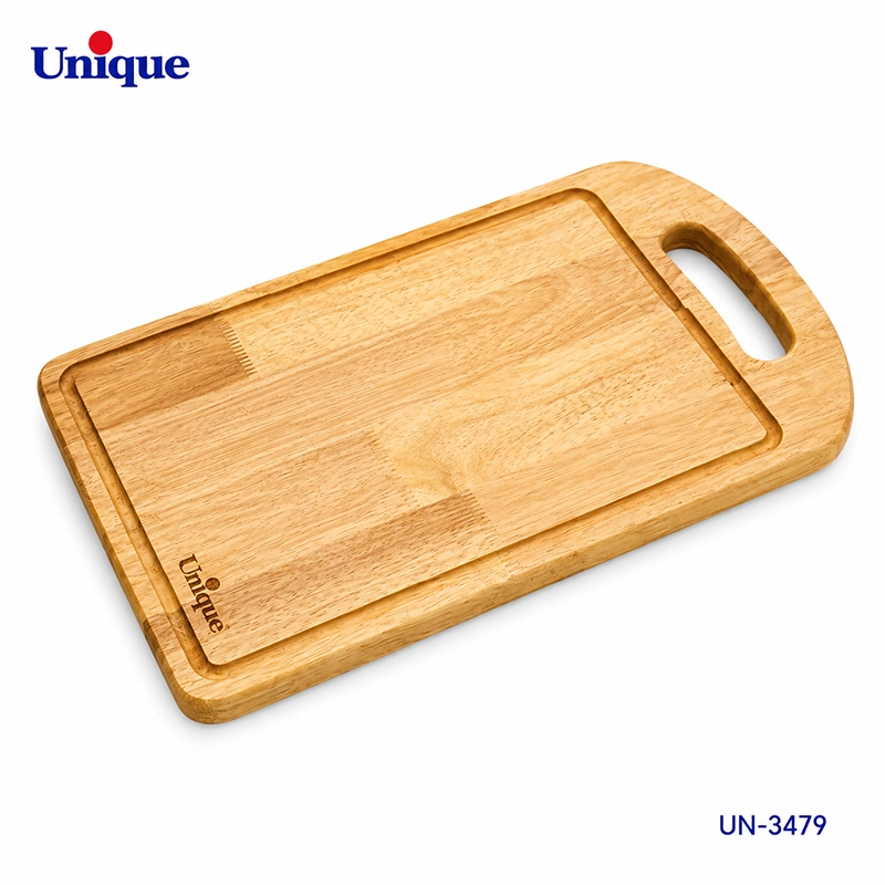 تخته گوشت چوبی یونیک مدل UN-3479 سایز بزرگ | تخته برش چوبی دسته‌دار