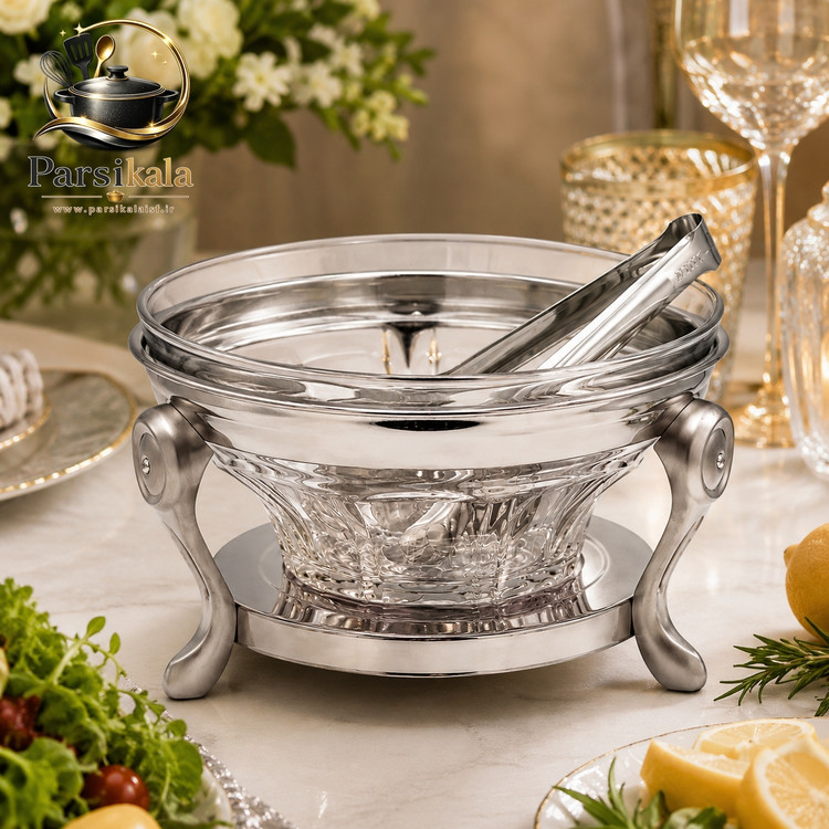سوفله سالاد خوری استیل سلینا مدل نگین 93511