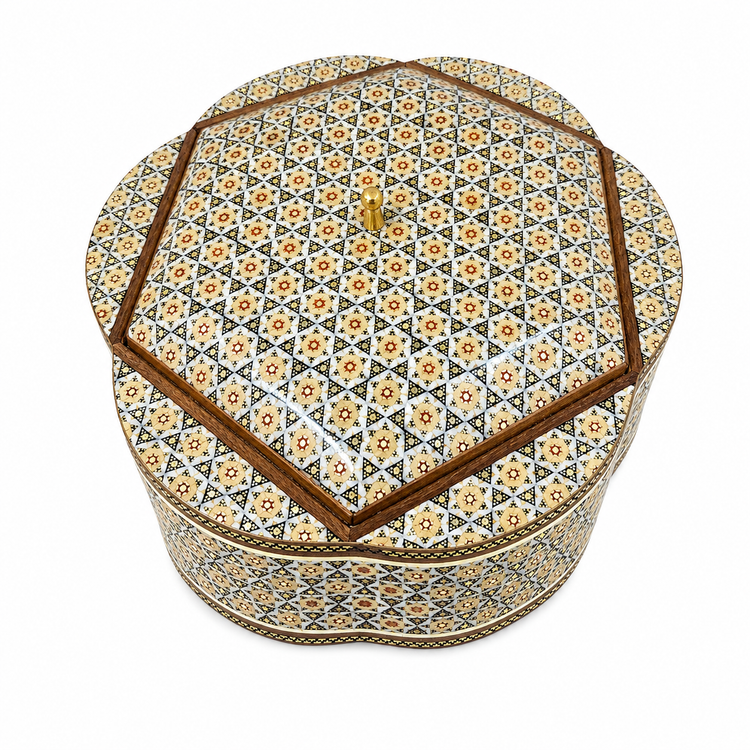 شکلات خوری خاتم کاری شکلات خوری خاتم ظرف شکلات خاتم کاری شکلات خوری دست ساز ظرف پذیرایی خاتم صنایع دستی اصفهان ظروف خاتم کاری شکلات خوری لوکس هدیه صنایع دستی ظرف پذیرایی ایرانی